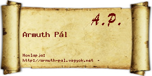 Armuth Pál névjegykártya